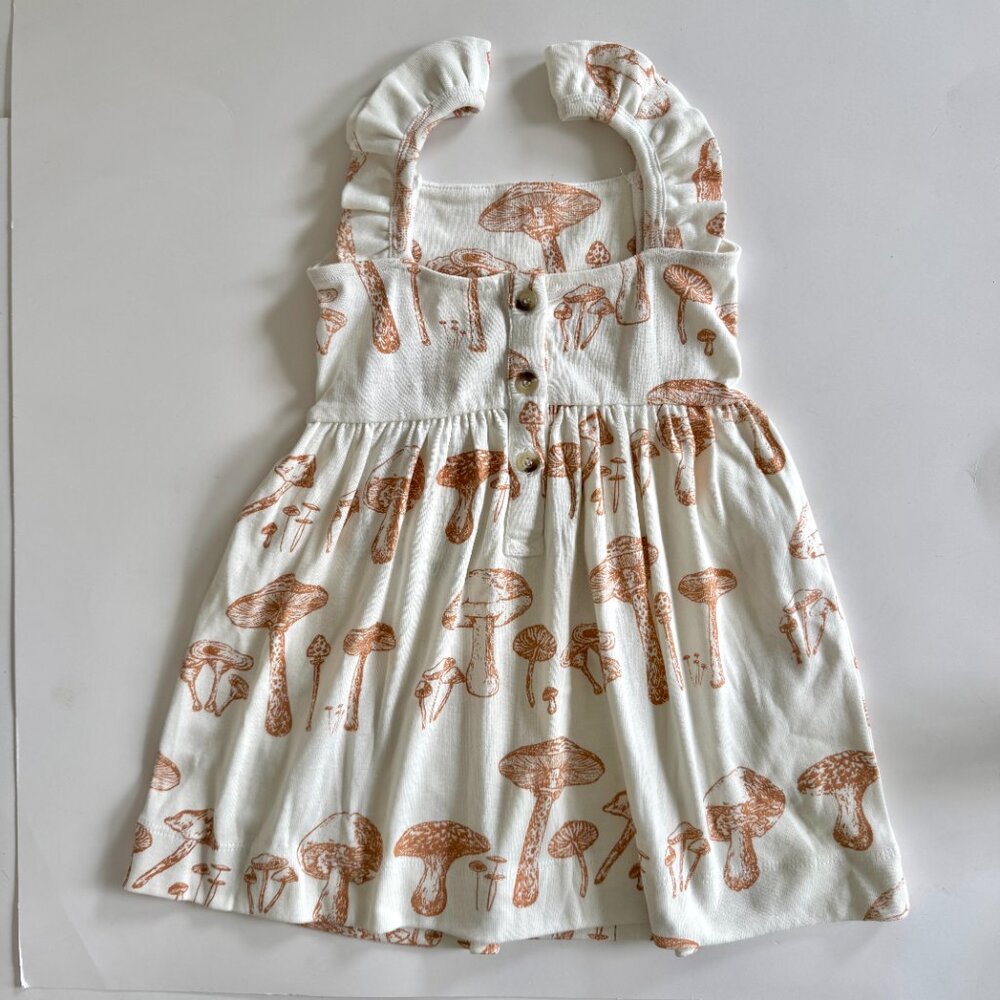 Kate Quinn Ruffle Dress | Mushroom Print | Organic Cotton | 18–24M | NWT (new wi - Picture 5 of 7